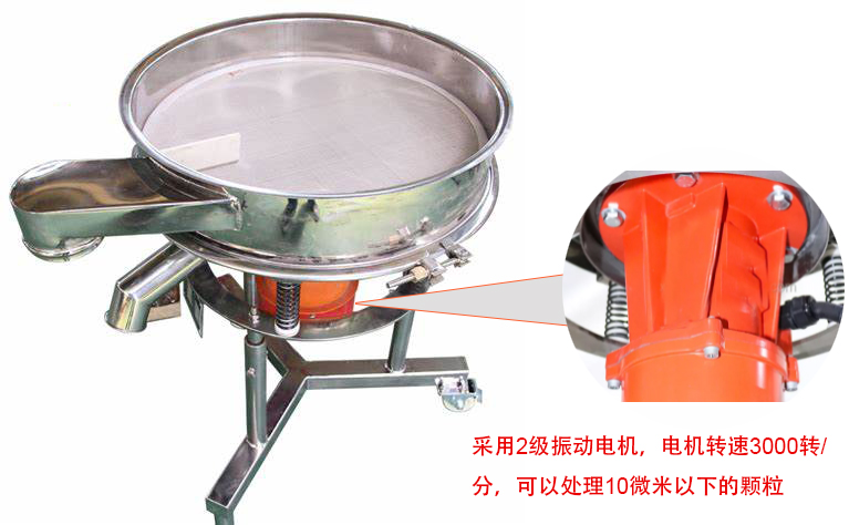 高頻篩特點(diǎn)：框體加高可防止?jié){液往外飛濺；加擋料板可加快排料，提高篩分效率